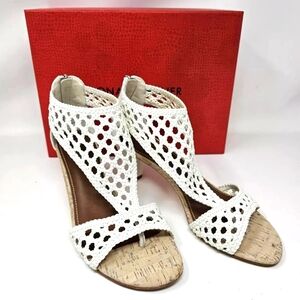 Donald Pliner Verona White Woven Sandals Size 8.5
